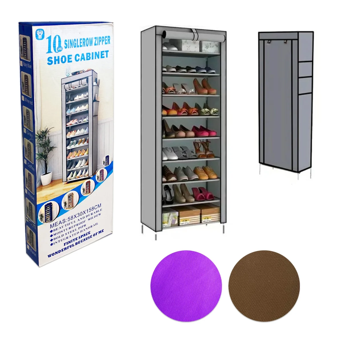 ORGANIZADOR METALICO PARA ZAPATOS 9 NIVELES 60CM