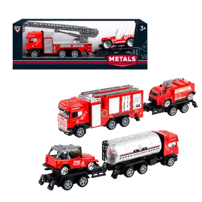 SET VEHICULOS DE BOMBERO EN CAJA