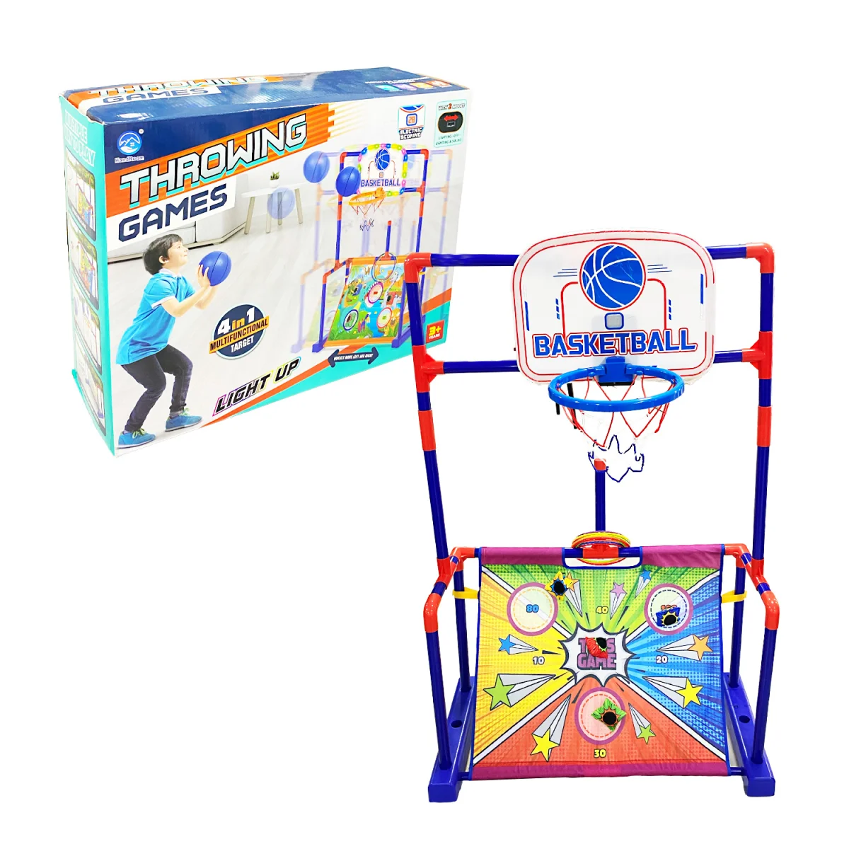 JUEGO DE LANZAMIENTO 4 EN 1 LUZ Y SONIDO (PILAS)