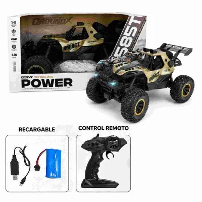CARRO TODOTERRENO CONTROL REMOTO (PILA RECARGABLE)