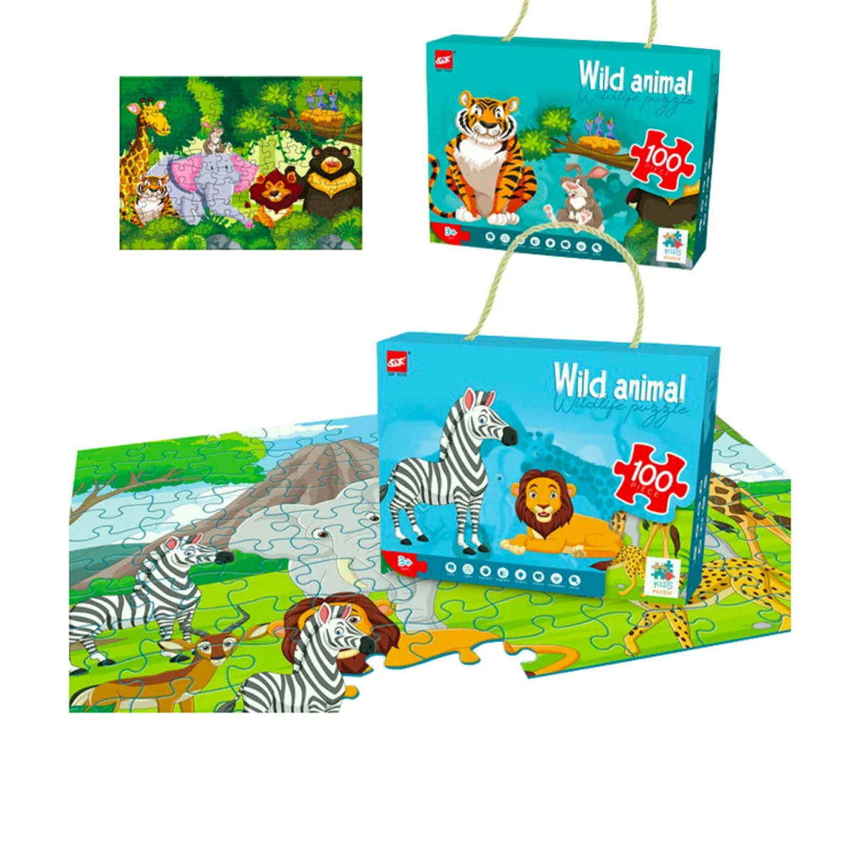 ROMPECABEZA ANIMALES SALVAJES X100PCS