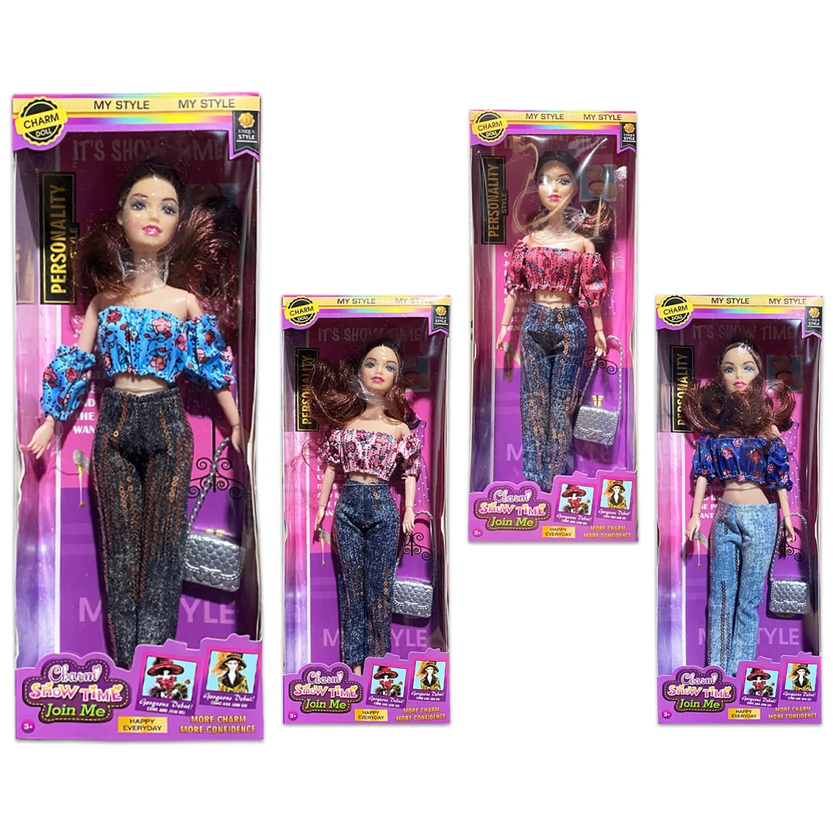 MUÑECA CON ACCESORIOS EN CAJA ARMADA