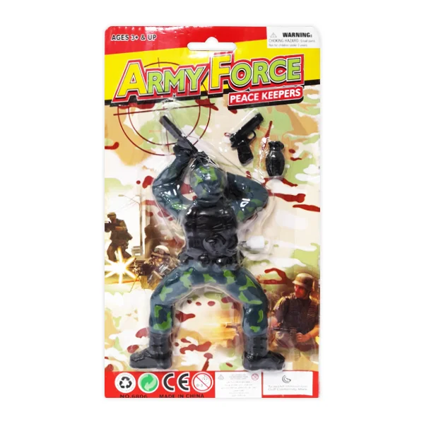 MUÑECO MILITAR DE CUERDA ENCARTONADO