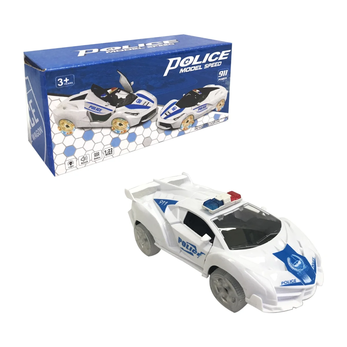 CARRO POLICIA EN CAJA