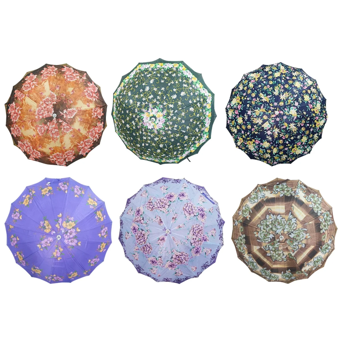 SOMBRILLA DOBLE TELA 16 VARILLAS