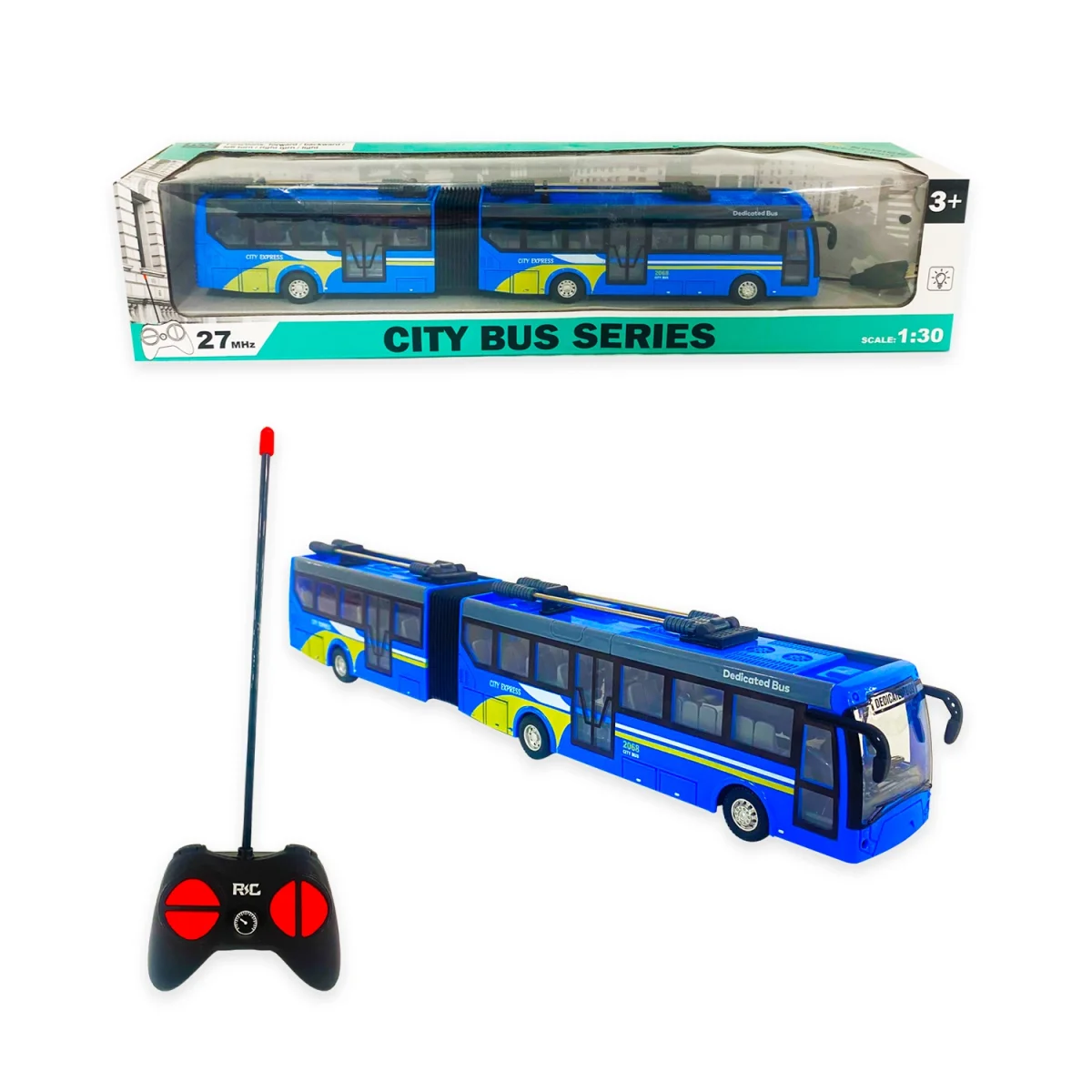 BUS CON LUZ CONTROL REMOTO (PILA RECARGABLE)