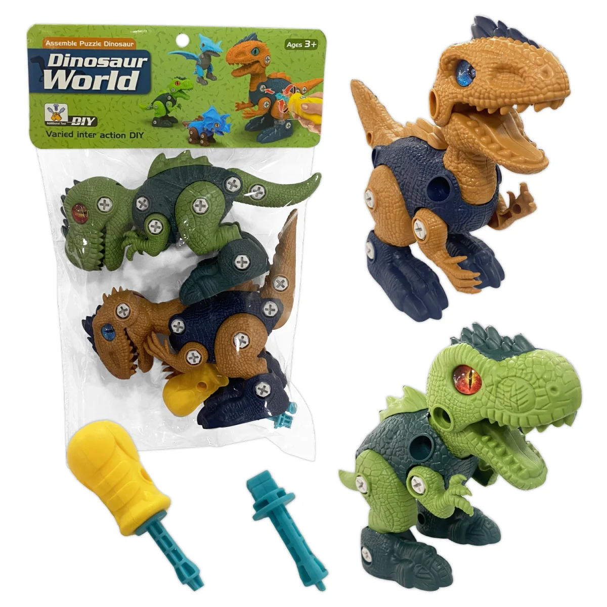 DINOSAURIO DESARMABLE X2 EN BOLSA