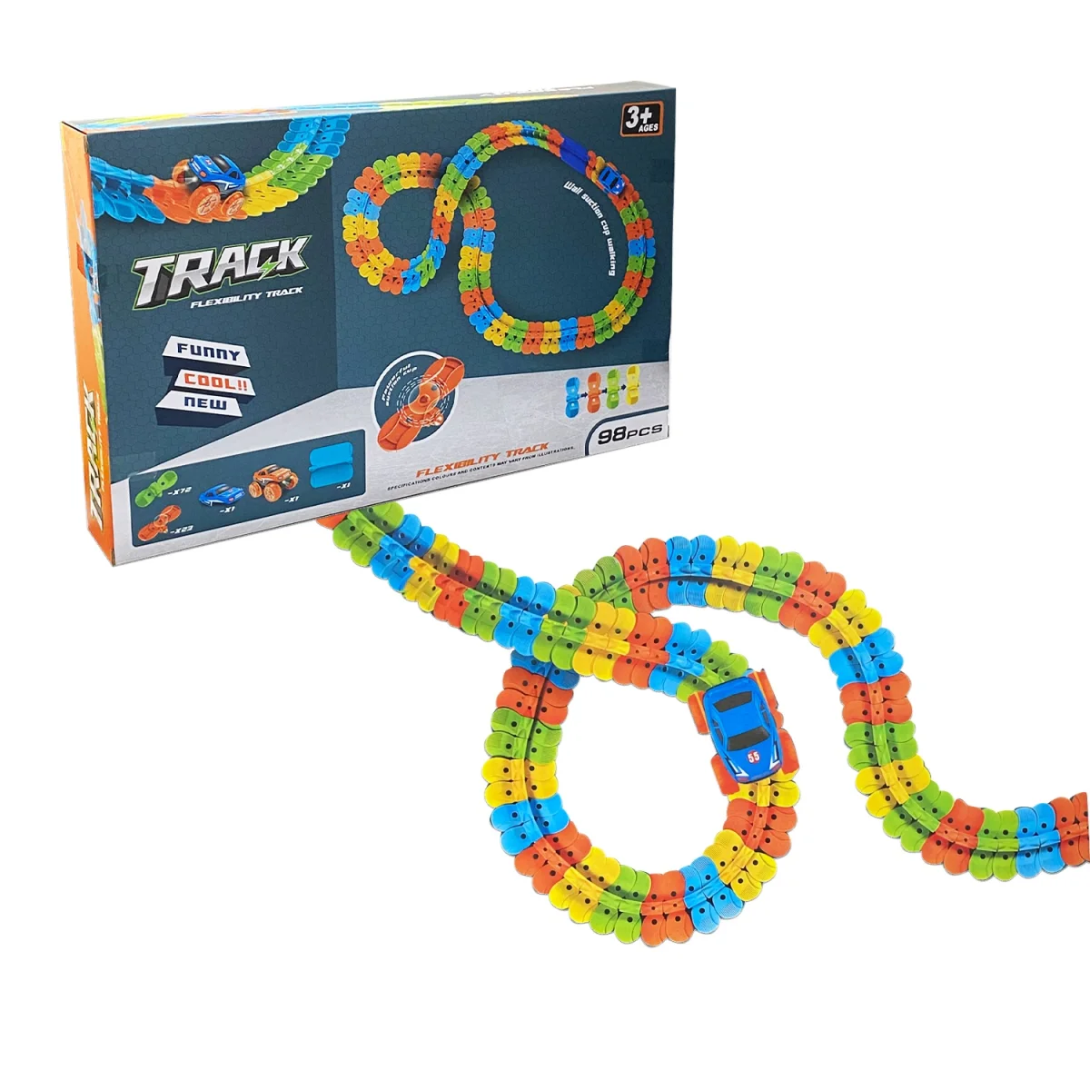 PISTA CARROS DE COLORES 98PCS