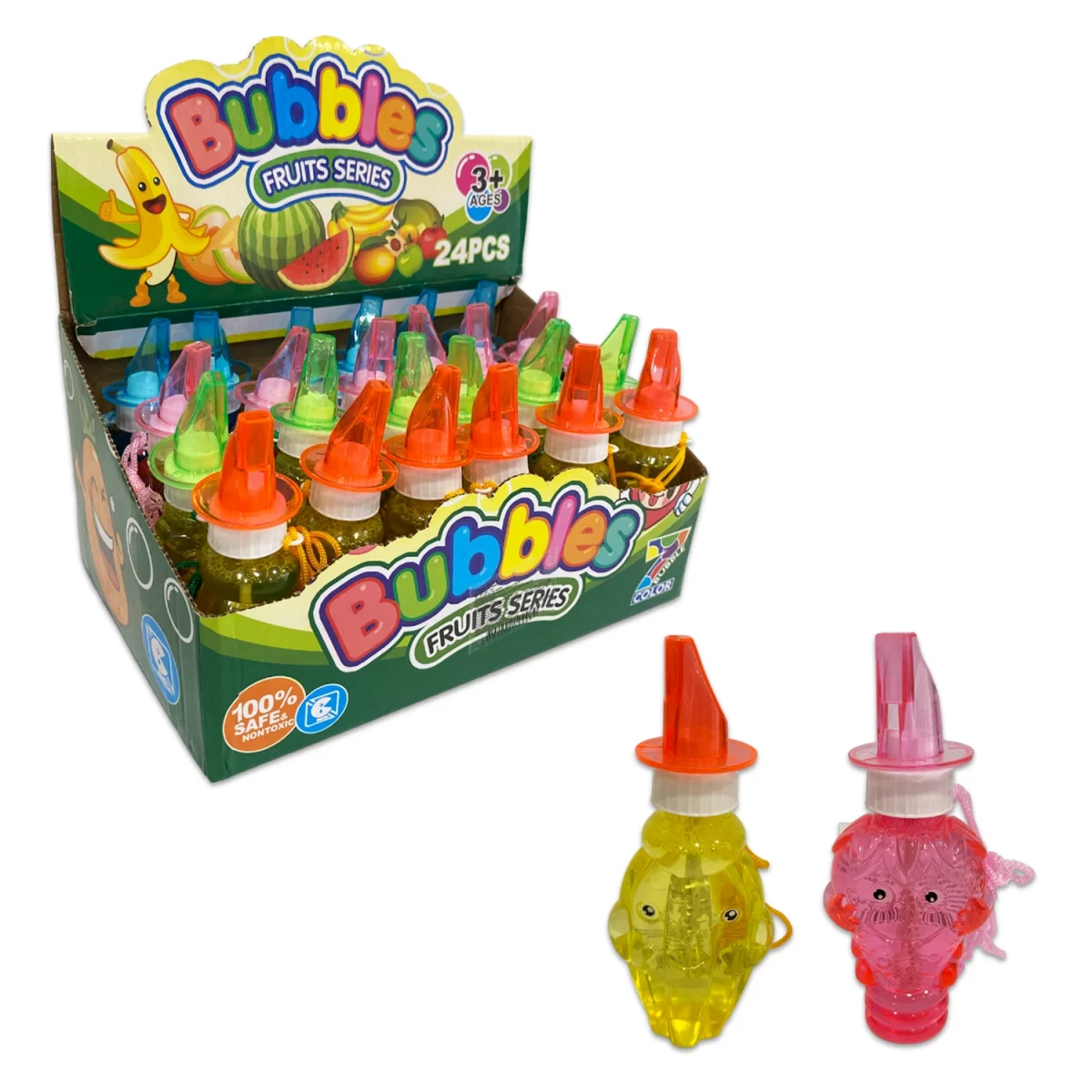 BURBUJERO PITO DE FRUTAS EN BOLSA (CJX24)