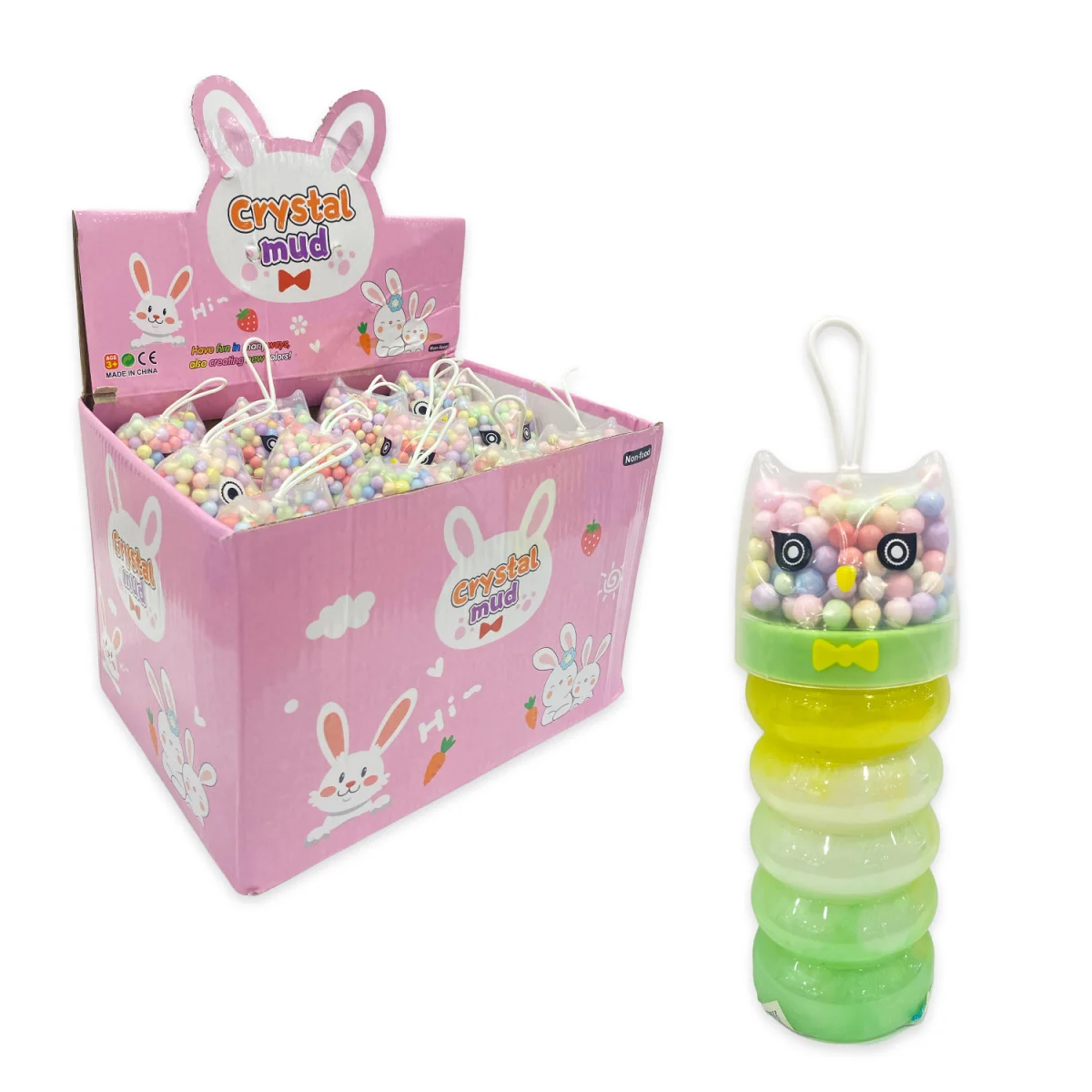 SLIME TUBO GATO CON BOLITAS (CJX12)