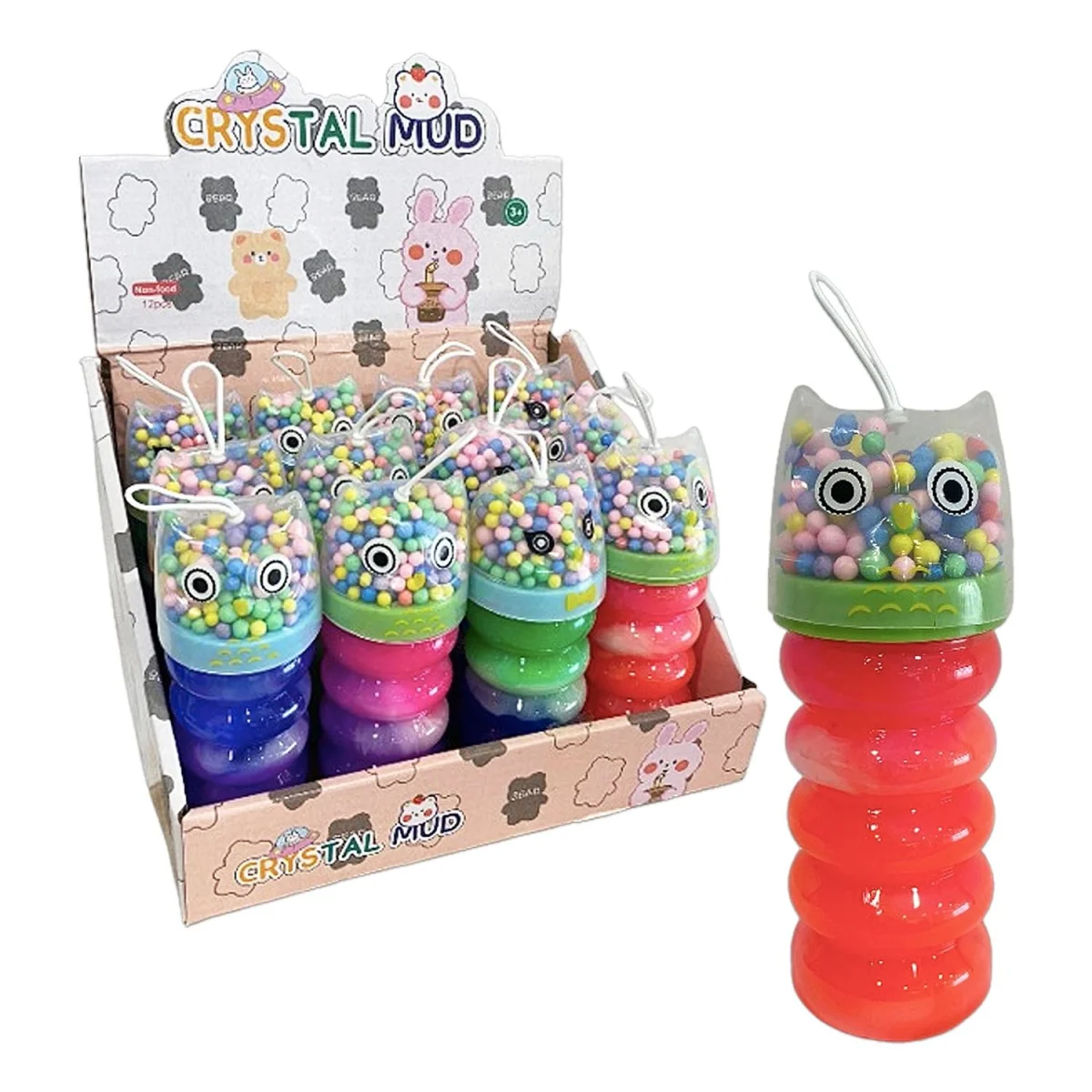 SLIME TUBO GATO CON BOLITAS (CJX12)