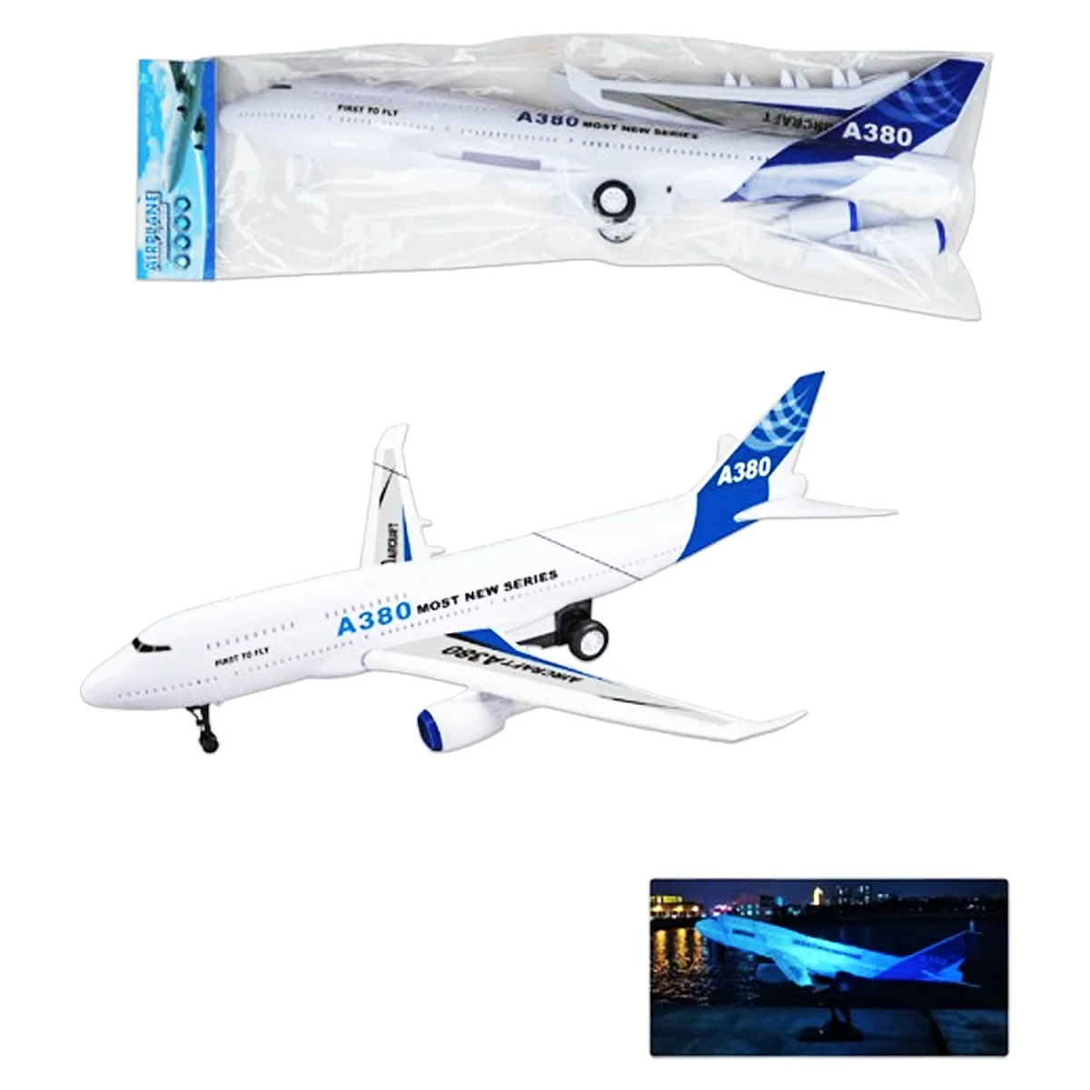 AVION DE IMPULSO LUZ Y SONIDO EN BOLSA