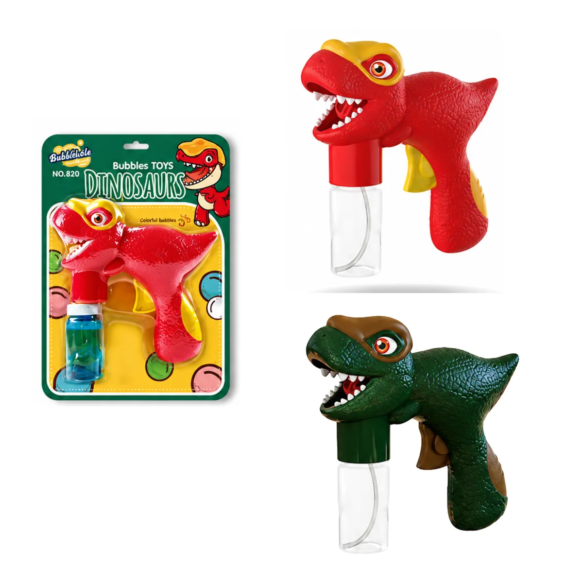 LANZA BURBUJAS DINOSAURIO ENCARTONADO