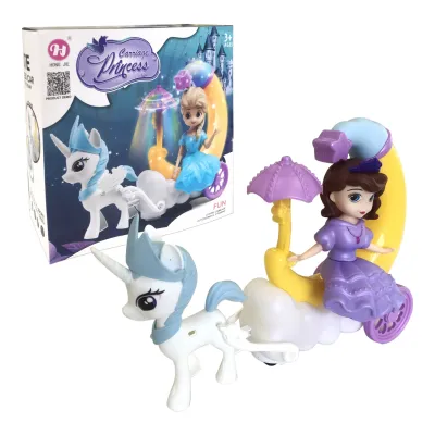 UNICORNIO CON PRINCESA LUZ Y SONIDO