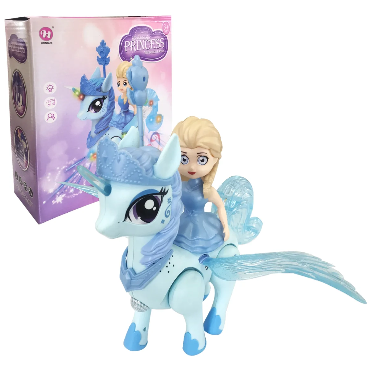 UNICORNIO CON PRINCESA LUZ Y SONIDO