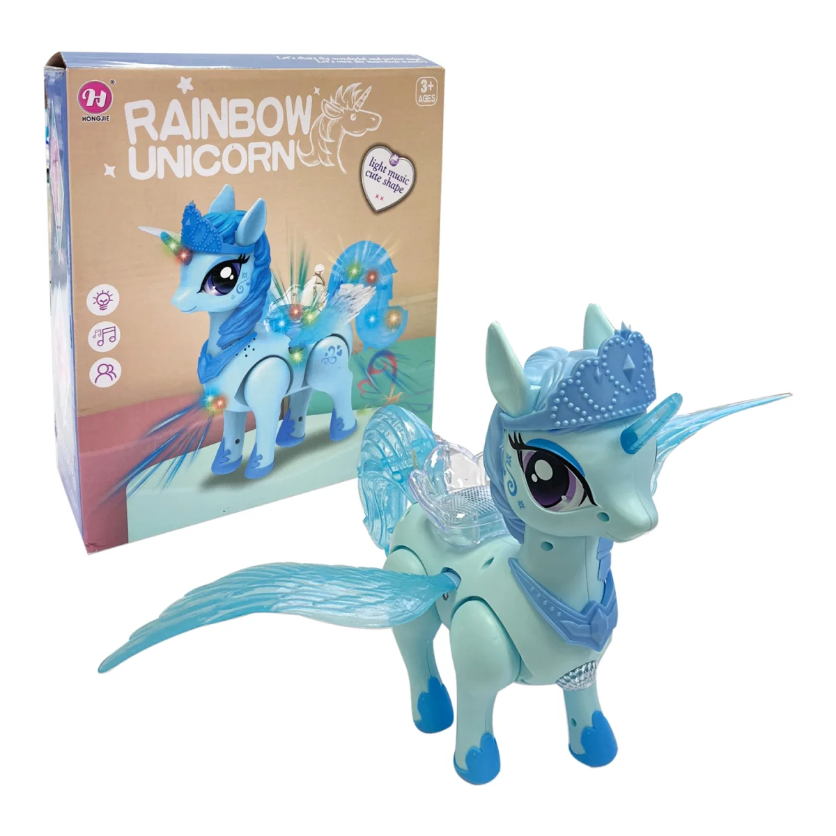 UNICORNIO LUZ Y SONIDO (PILAS)