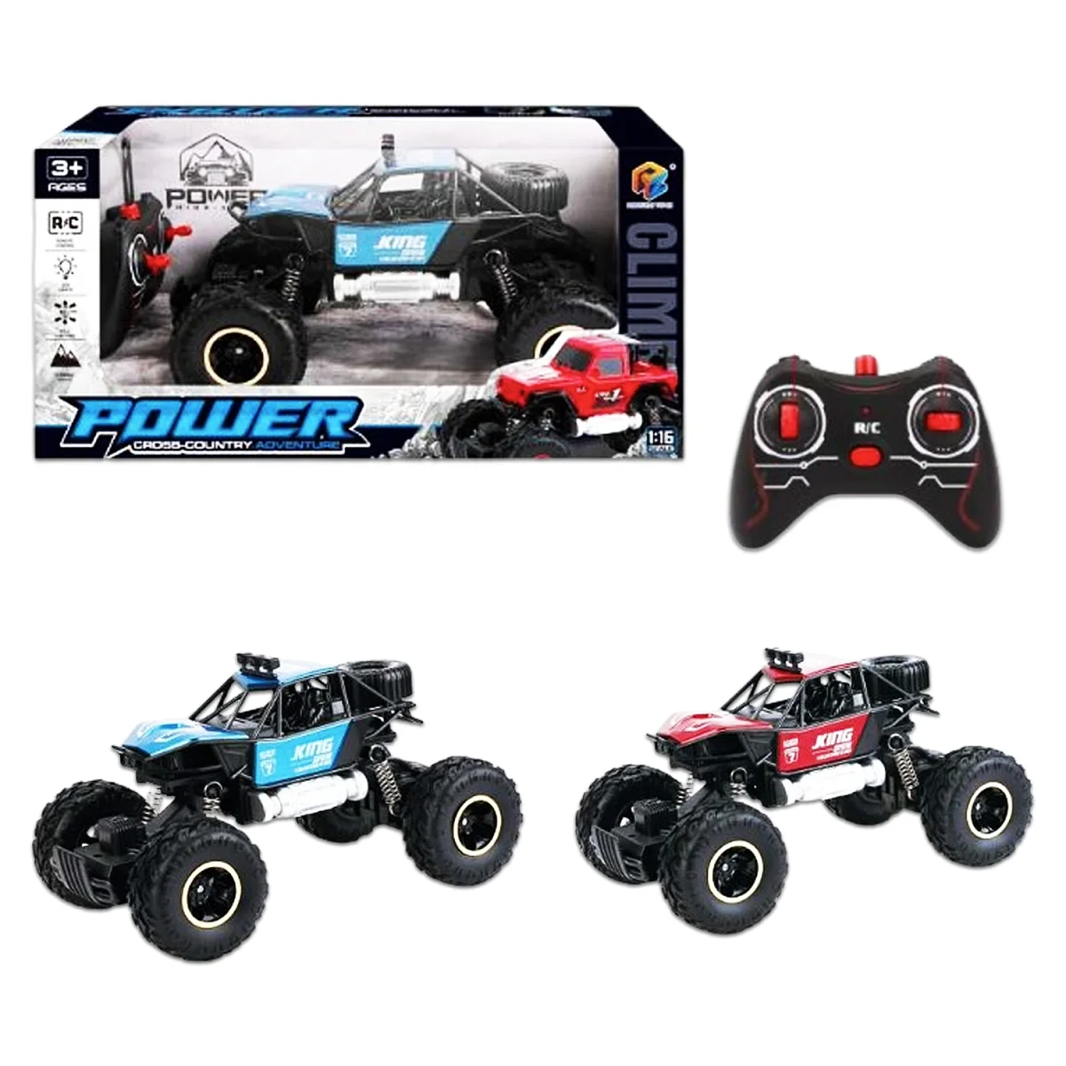 CARRO MONSTER CONTROL REMOTO PILA RECARGABLE