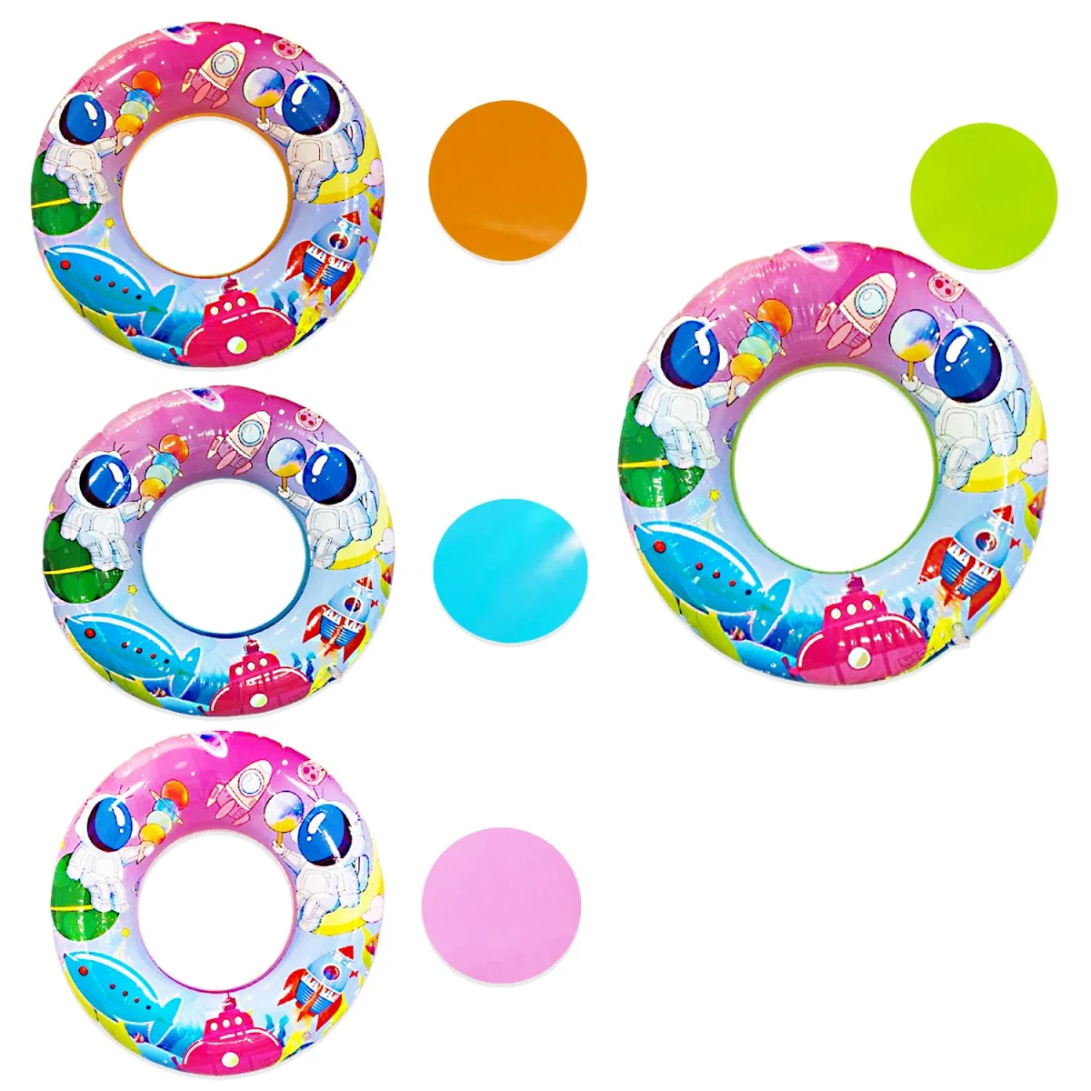 FLOTADOR INFLABLE REDONDO ESPACIAL 60CM (PQTX5)