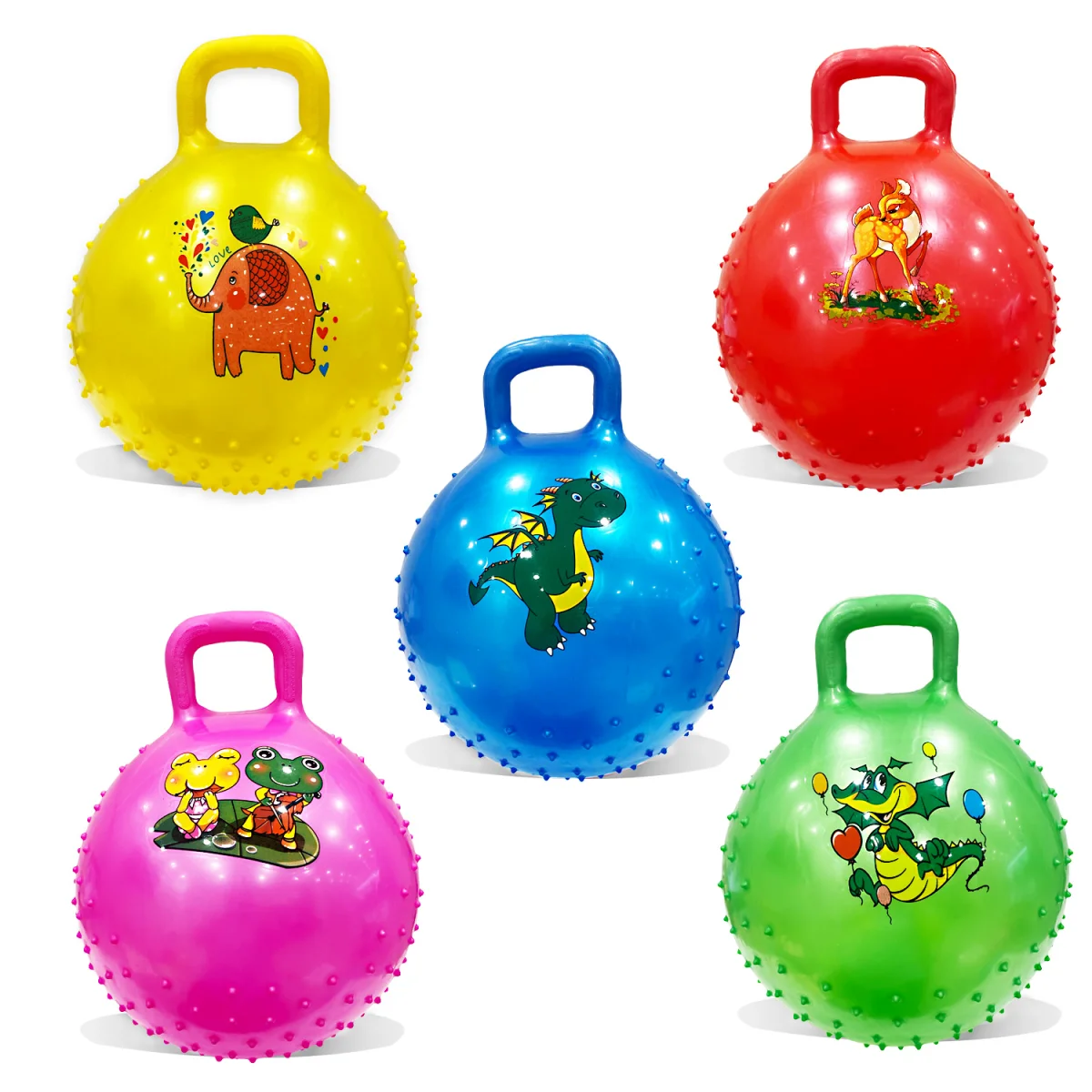 PELOTA INFLABLE CON AGARRADERA Y TACHES 300G