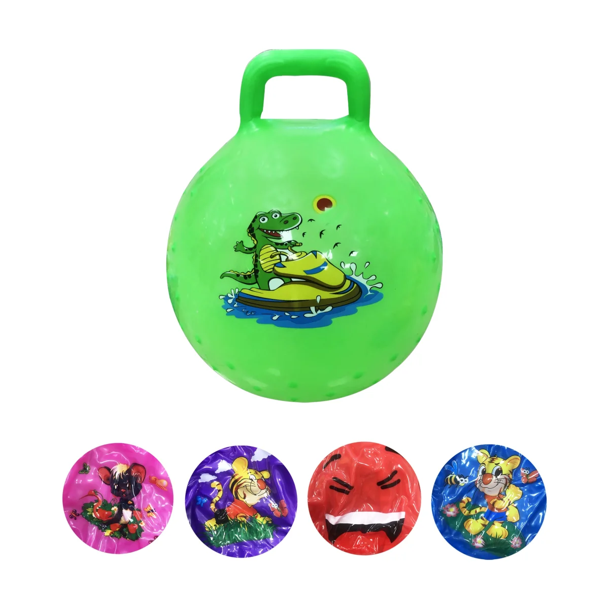 PELOTA INFLABLE CON AGARRADERA Y TACHES 300G