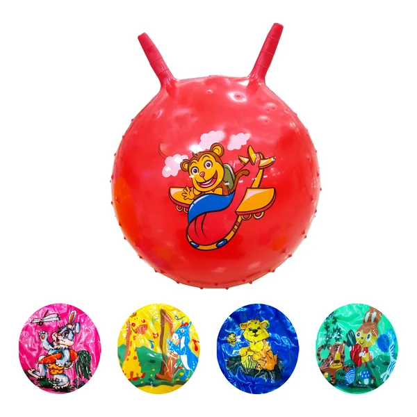 PELOTA INFABLE CON CACHOS Y TACHES 300G