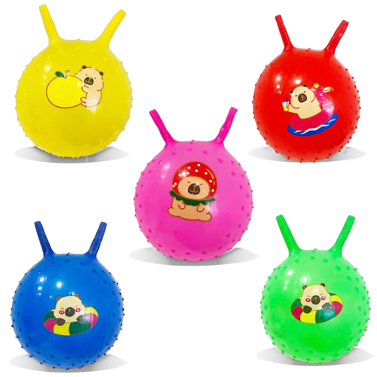 PELOTA INFABLE CON CACHOS Y TACHES 300G