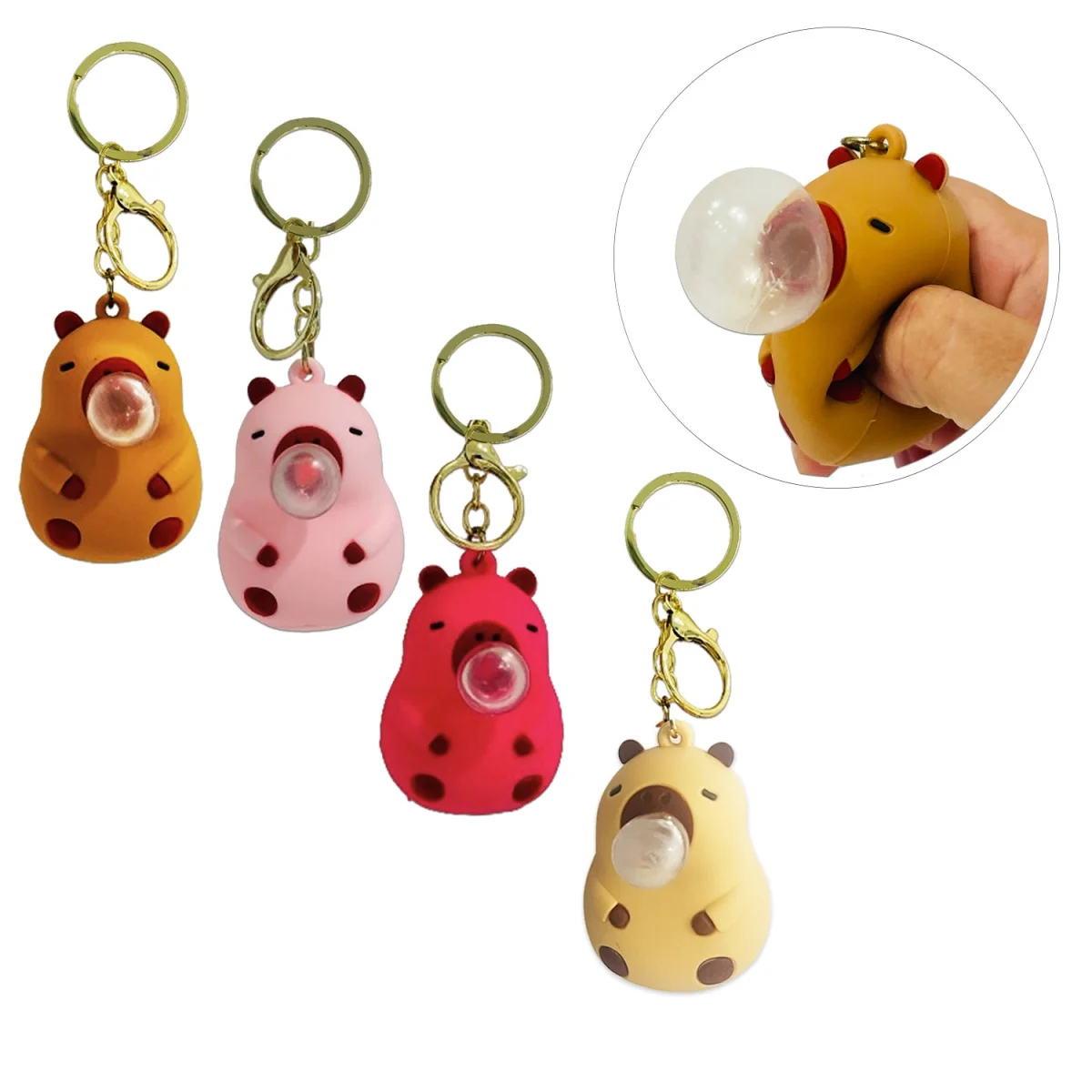 LLAVERO DESESTRESANTE CAPIBARA (PQTX12).