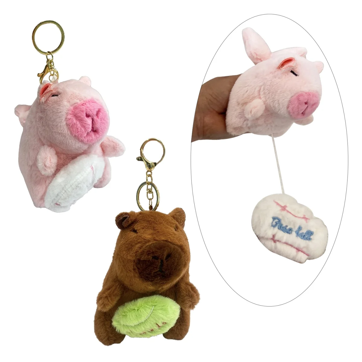 LLAVERO PELUCHE CAPIBARA DE CUERDA (PQTX12).