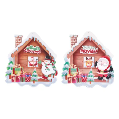 ADORNO CASA MUÑECOS NAVIDEÑO (PQTX5)