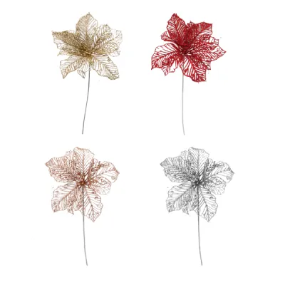 PIN FLOR NAVIDEÑA 17CM (PQTX12XCOL)