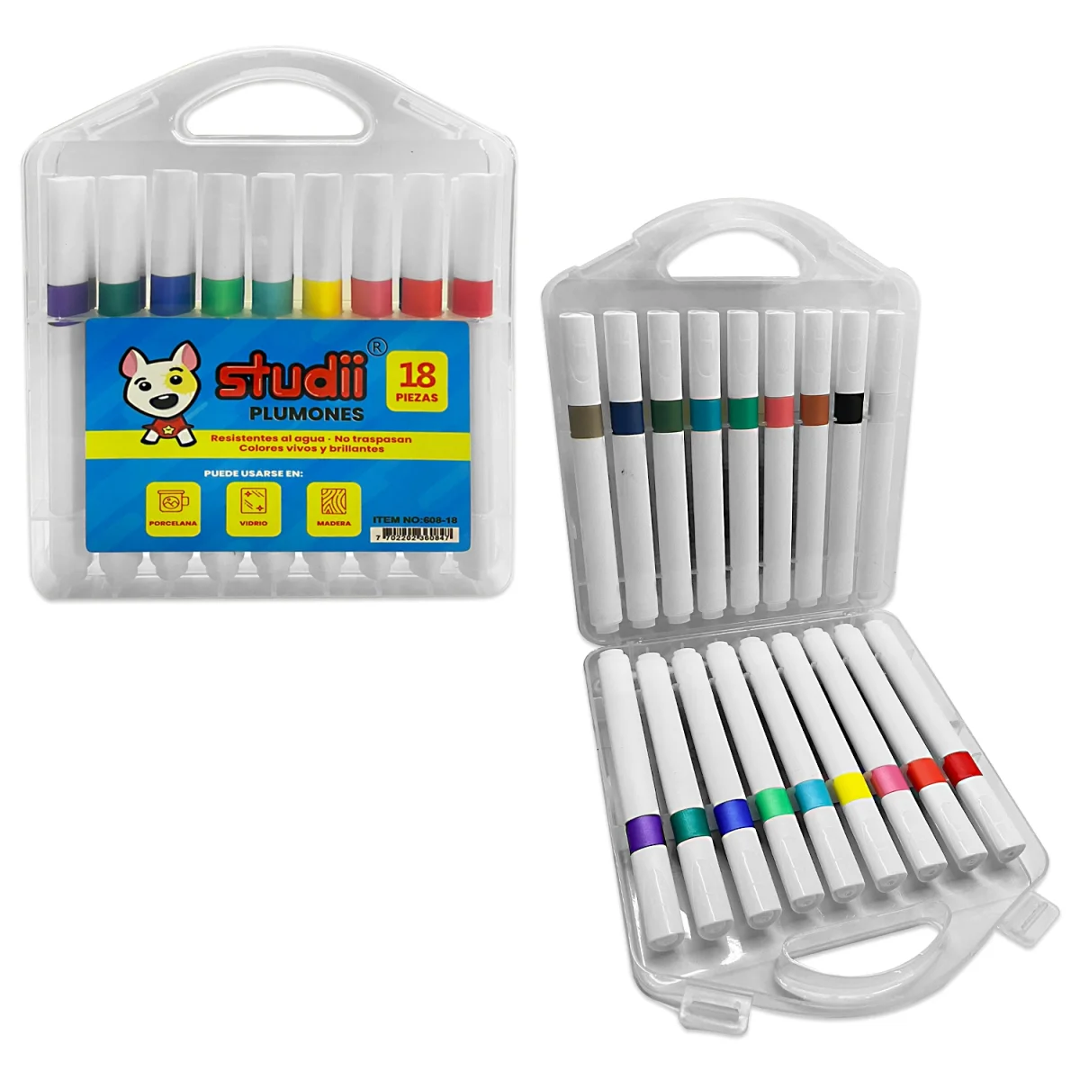 SET PLUMONES ACRILICOS X18 (CJX24)