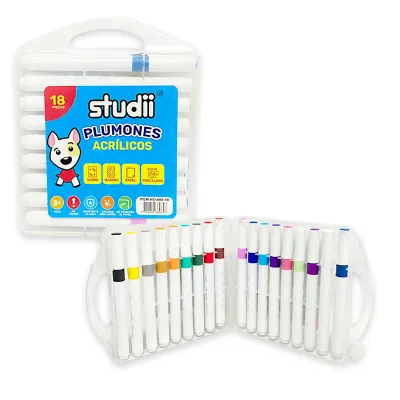 SET PLUMONES ACRILICOS X18 (CJX24)