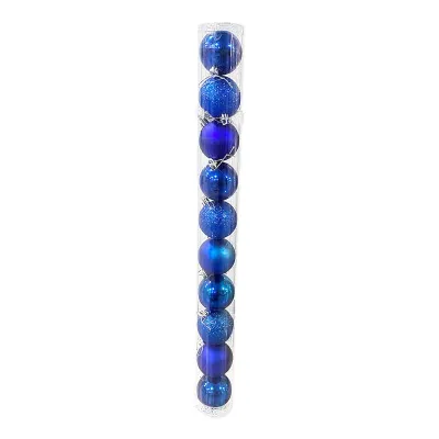 BOLA NAVIDEÑA AZUL 6CM X10