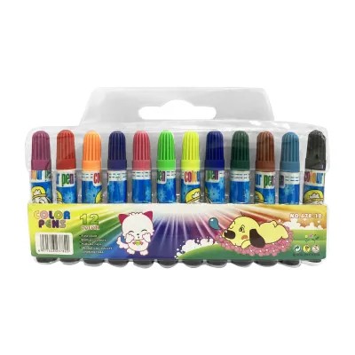 SET PLUMONES LAVABLES ESTAMPADOS X12