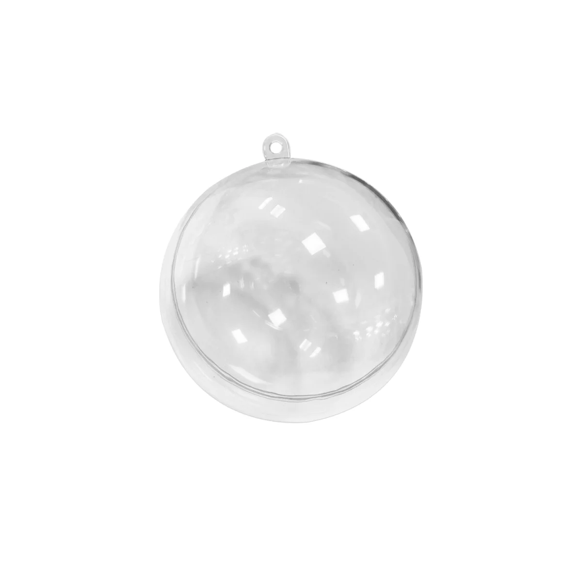 BOLA TRANSPARENTE NAVIDEÑA 9CM (PQTX5)