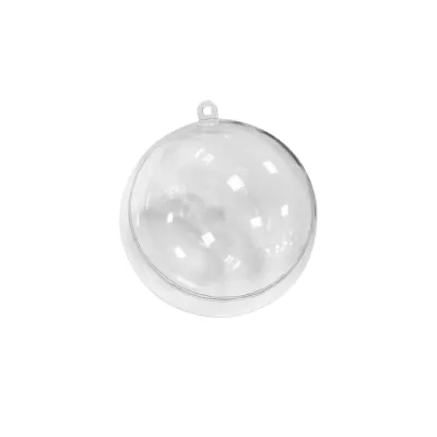 BOLA TRANSPARENTE NAVIDEÑA 9CM (PQTX5)