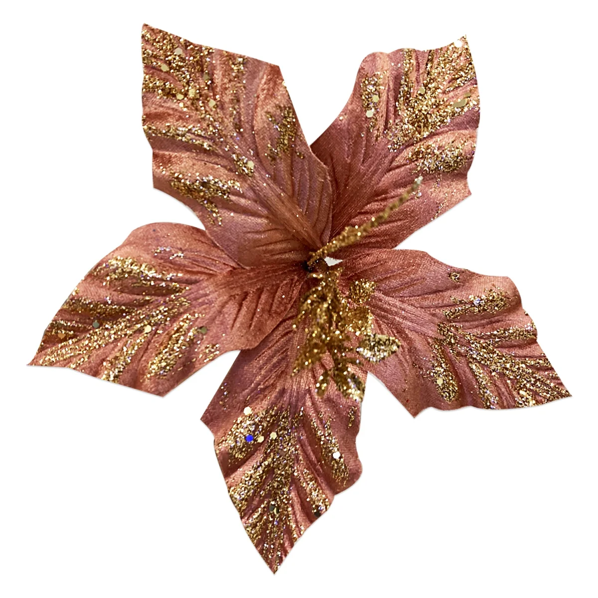 FLOR NAVIDEÑA PALO ROSA 27CM (BJX72)