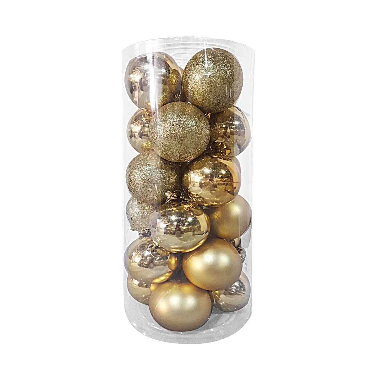 BOLA NAVIDEÑA DORADA 8CM X24