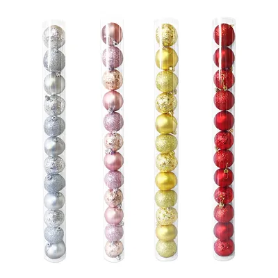 BOLA NAVIDEÑA SURTIDA 6CM X12 (4 COL)