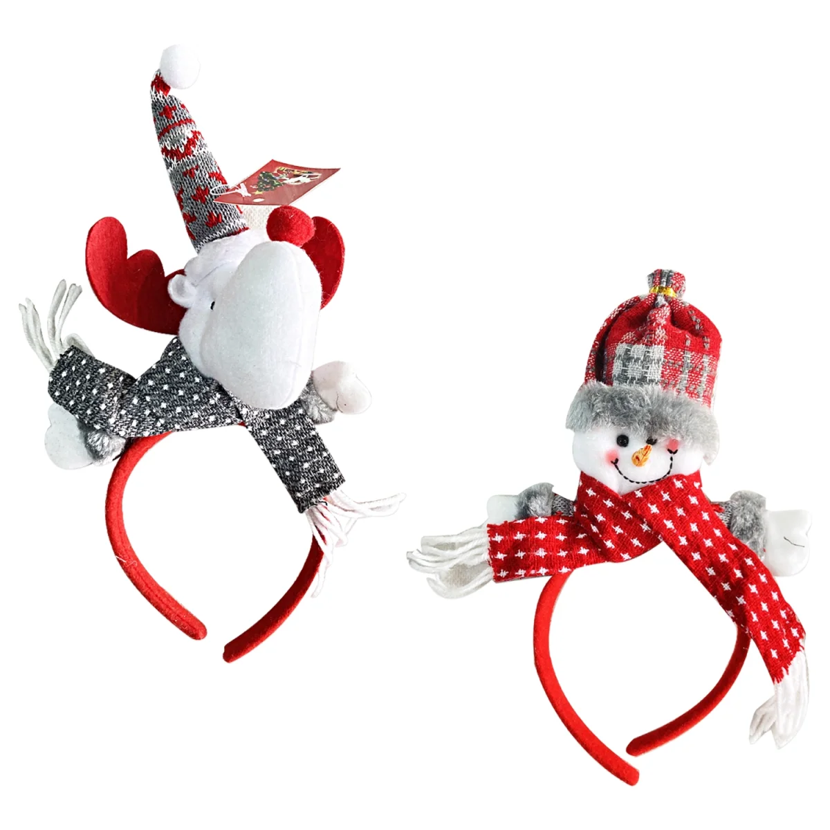 DIADEMA MUÑECO NAVIDEÑO (PQTX12)