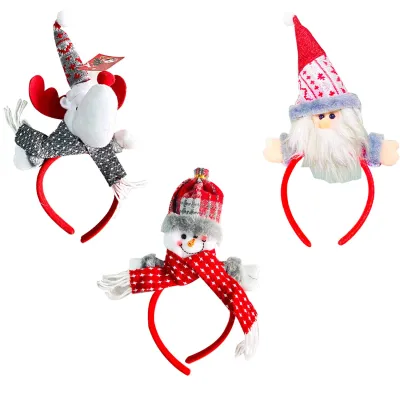 DIADEMA MUÑECO NAVIDEÑO (PQTX12)