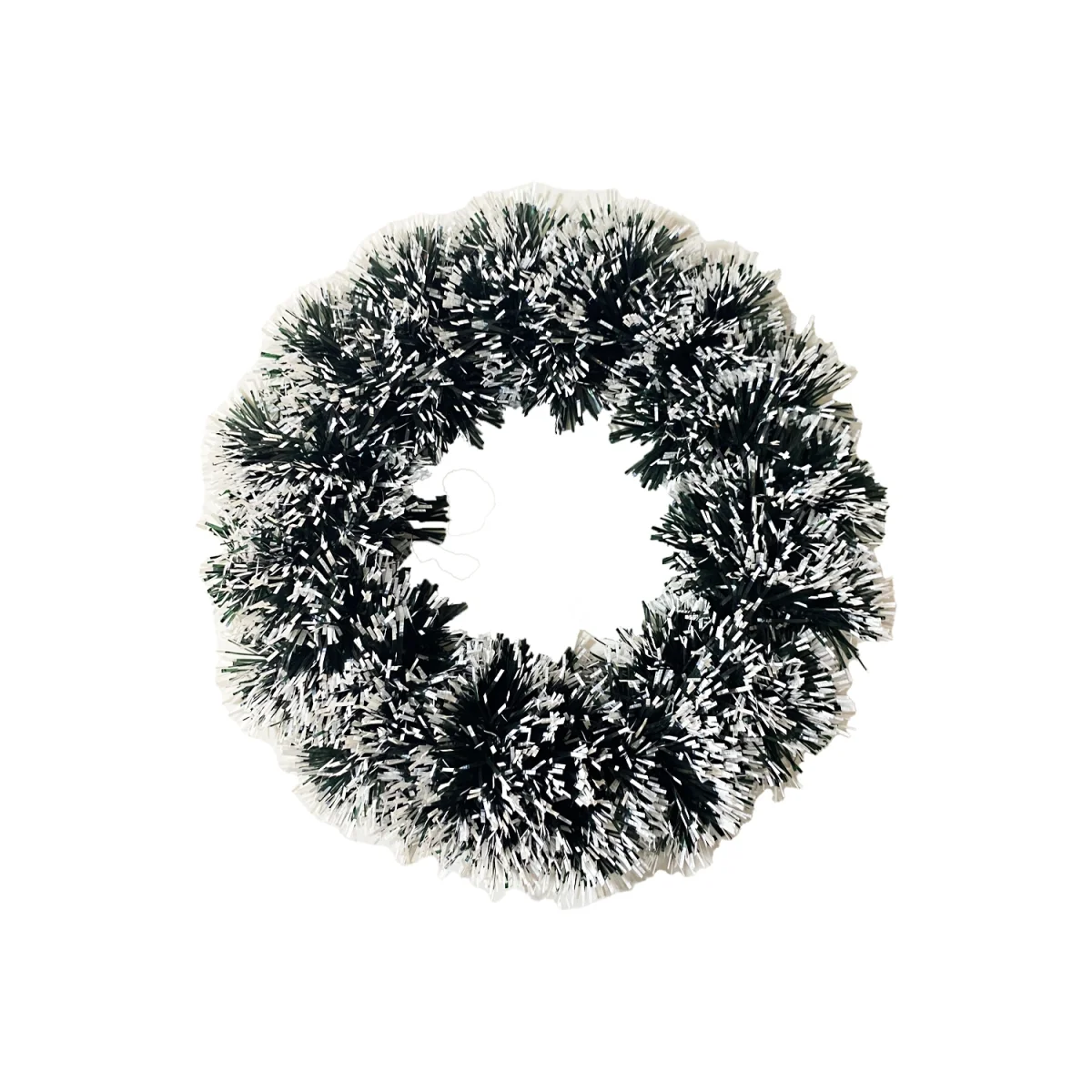 CORONA NAVIDEÑA PUNTAS BLANCAS 24CM
