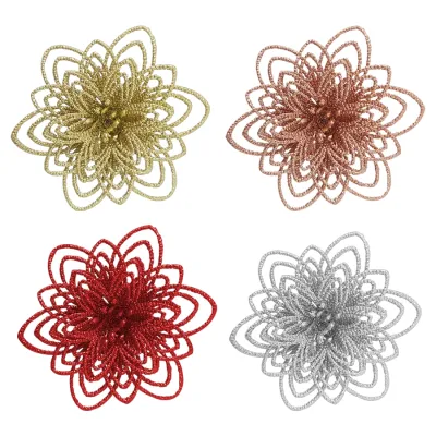 PIN FLOR NAVIDEÑA 11CM (PQTX12XCOL)