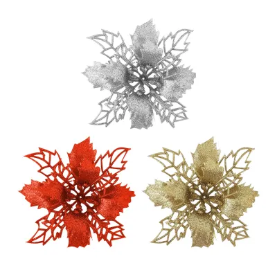 PIN FLOR NAVIDEÑA R/D/P 11CM (PQTX12XCOL)