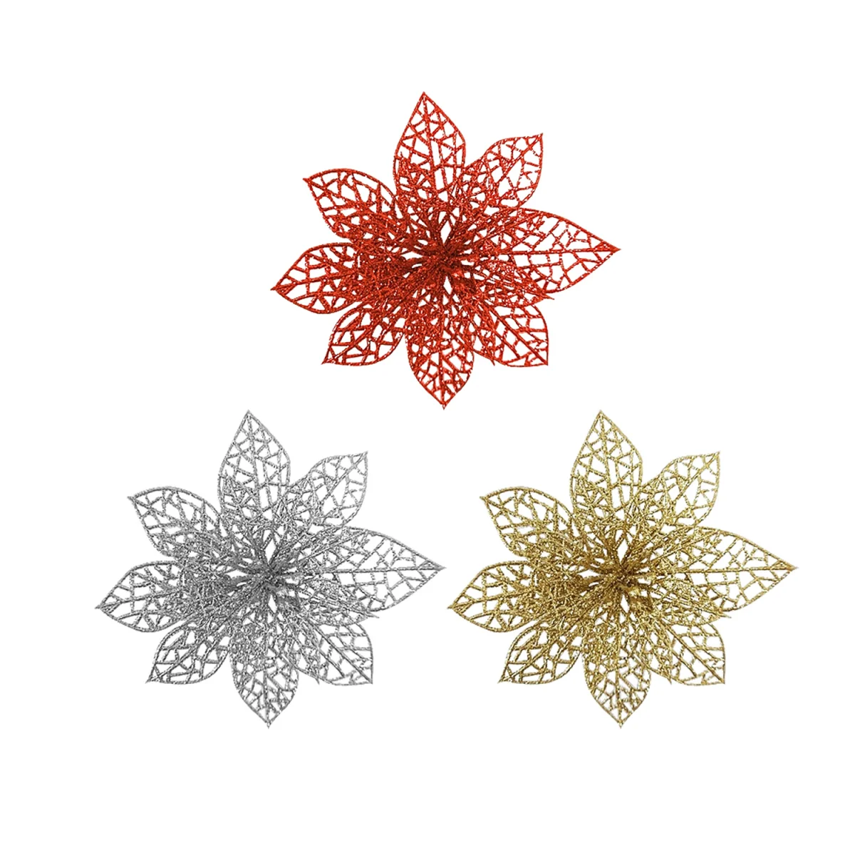 PIN FLOR NAVIDEÑA R/D/P 12.5CM (PQTX12XCOL)