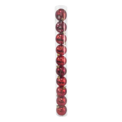 BOLA NAVIDEÑA ROJA 6CM X10