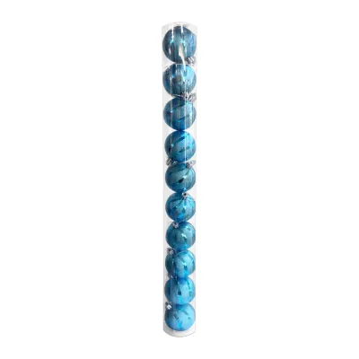 BOLA NAVIDEÑA AZUL CLARO 6CM X10