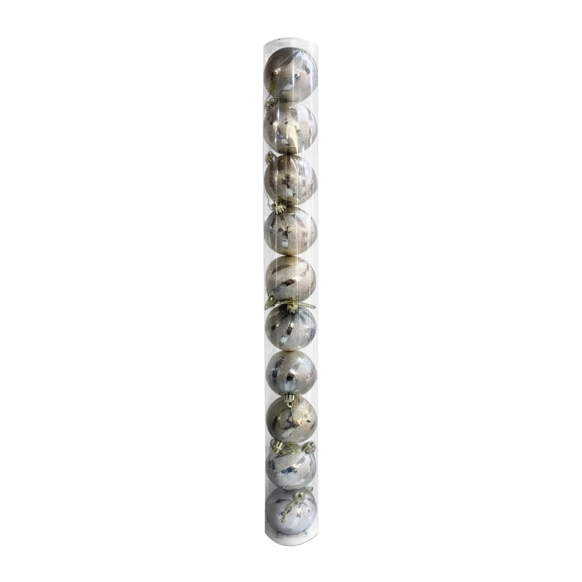 BOLA NAVIDEÑA CHAMPAÑA 6CM X10