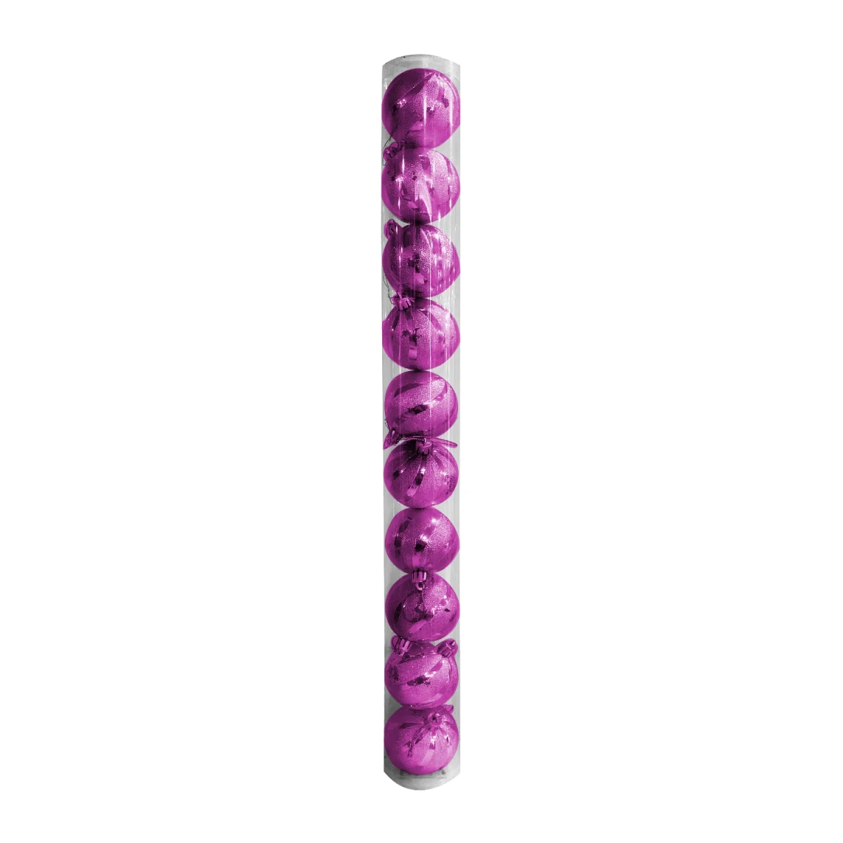 BOLA NAVIDEÑA FUCSIA 6CM X10