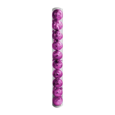 BOLA NAVIDEÑA FUCSIA 6CM X10